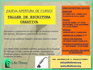 Taller gratuito de escritura creativa (free creative writing workshop) - www.lifethree.org